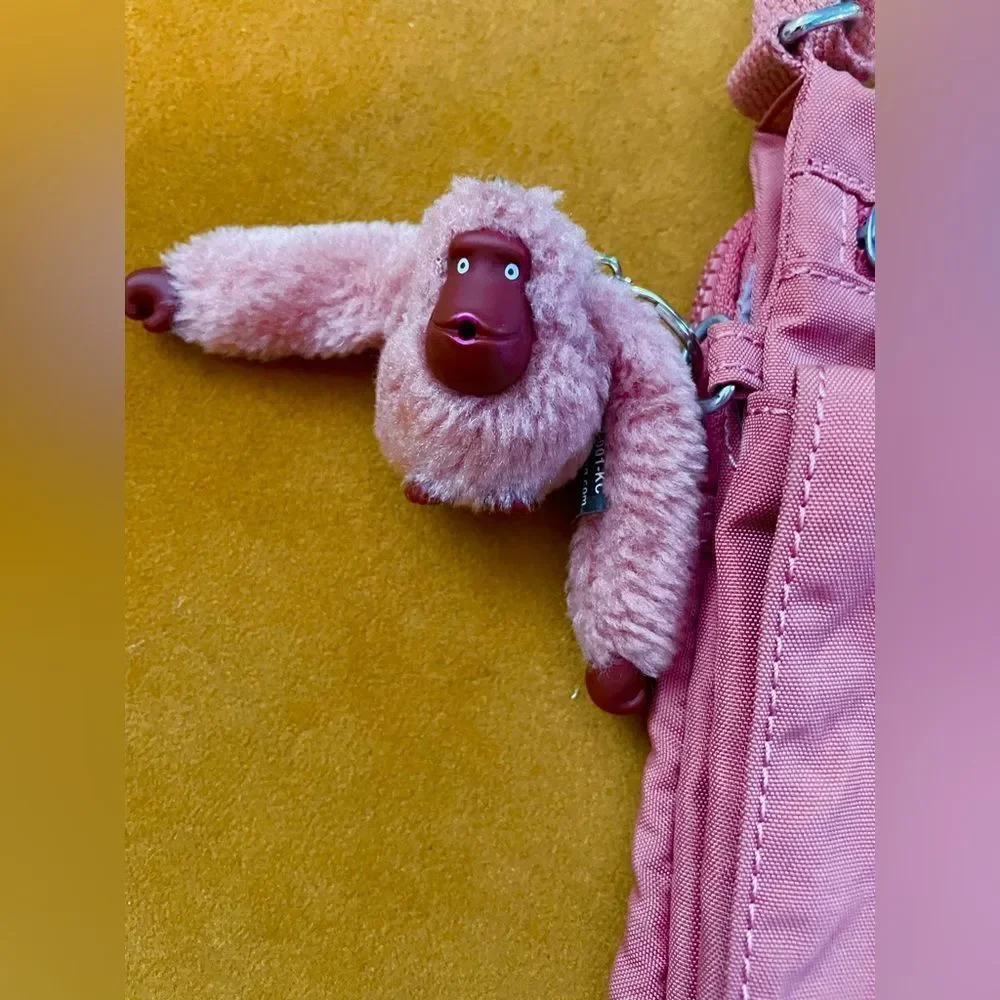 Kipling Eldorado Mini Crossbody Bag w/Monkey Keychain Dusty Rose
